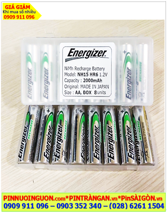 Energizer NH15-PPRP8; Pin sạc AA 1.2v Energizer NH15-PPRP8 AA2000mAh /Xuất xứ NHẬT (Hộp 8viên)